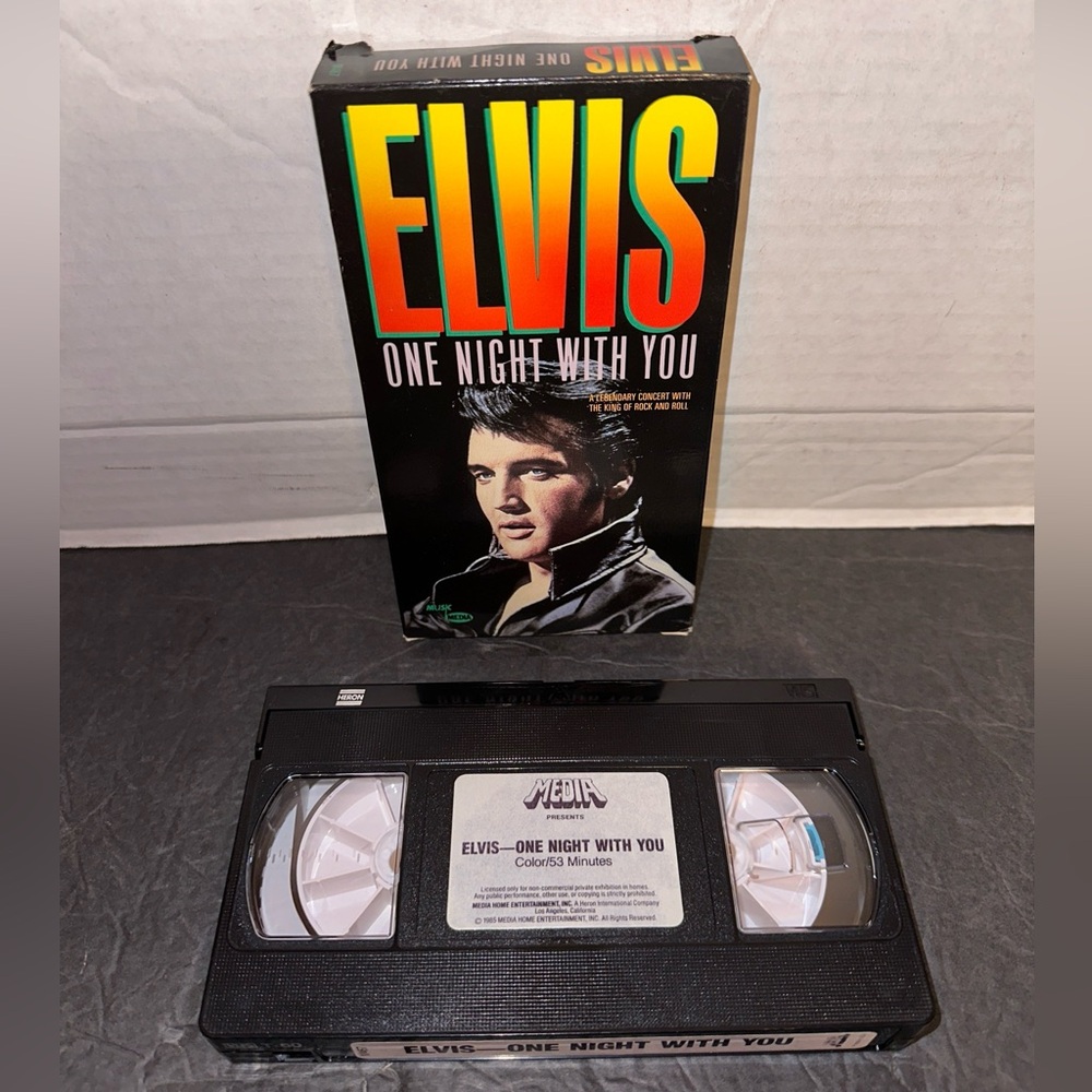 1988 Elvis Presley One Night With You (VHS)  Video Cassette Tape.